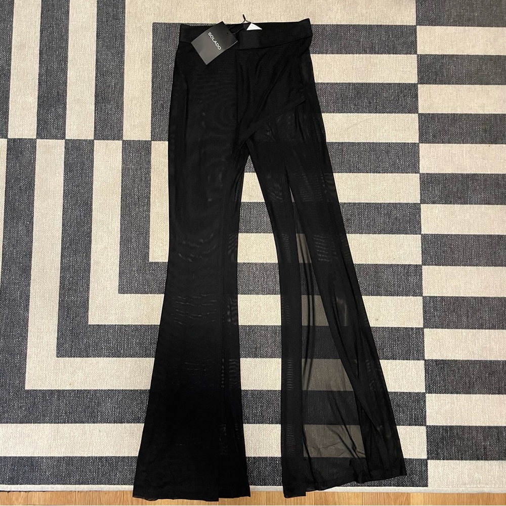 Black Mesh Funky Festival Pants NWT
